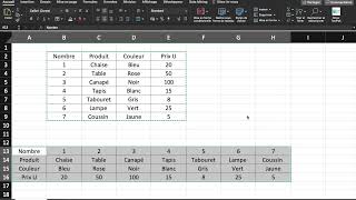 Excel  Comment transposer des données  transformer des lignes en colonne et inversement [upl. by Gearhart]