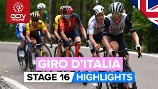 The GC Battle Finally Explodes In The Mountains  Giro DItalia 2023 Highlights  Stage 16 [upl. by Yellehs]