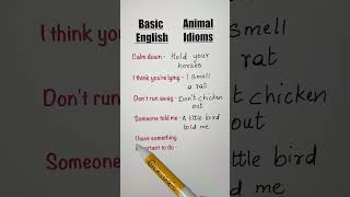 Animal idioms [upl. by Amathist]