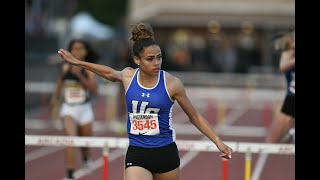 Sydney McLaughlin Breaks US High School Girls 300m Hurdles Record at 2017 Arcadia Invitational [upl. by Franck]