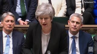 Theresa May addresses House of Commons after Brexit amendment votes [upl. by Egwin]