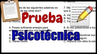 ✅ PRUEBA PSICOTÉCNICA  Ejemplos 🔴 [upl. by Thetis]