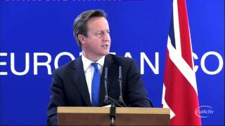 David Camerons press conference after the EU Council Summit  October 2012 [upl. by Elmo823]