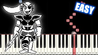 Spear of Justice  Undertale  EASY Piano TutorialSynthesia Top Anime Music [upl. by Brad]