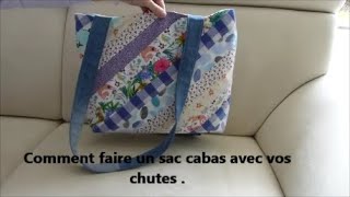 Faire un sac cabas avec les chutes de tissus [upl. by Wauters]