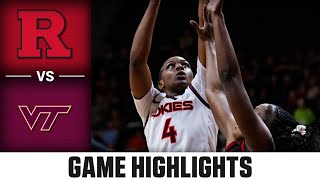 Rutgers vs Virginia Tech Game Highlights  202425 ACC Women’s Basketball [upl. by Ahsinel]