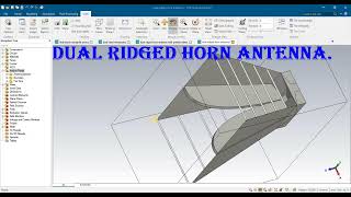 Coaxial feed pyramidal horn antenna E plane sectoral horn 58 GHz 10 GHz 14 GHz 38 GHz USING CST [upl. by Eniowtna10]