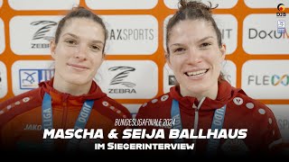 Mascha und Seija Ballhaus im Siegerinterview  JudoBundesligafinale 2024 [upl. by Ailene699]