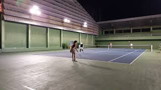 Serem Cewe Cewe Main Tenis 😚 InghongChristin PinkPutih 4 Vs 1 MoniqDhieta PinkHitam [upl. by Ayikan]