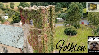 FOLKTON North Yorkshire Wolds drone church dji mozart farming stjohns [upl. by Weidner]