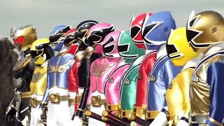 Goseiger Vs Goonger Henshin amp Roll Call [upl. by Dombrowski]