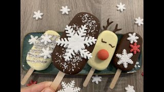 PALETAS DE NAVIDAD CAKESICLES SUPER FÁCIL [upl. by Odnomra]