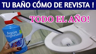 Cómo DESINFECTAR y LIMPIAR tu BAÑO fácil y rápido  RUTINA DE ASEO DIARIA Y EFECTIVA [upl. by Aysahc]