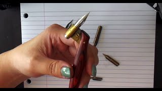 1 Pointed Pen Calligraphy 101 About nibs and oblique holders [upl. by Poll]