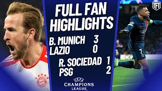 Kaiser Kane IS CLUTCH Bayern Munich 30 Lazio Highlights  Real Sociedad 12 PSG Highlights [upl. by Gerrie330]