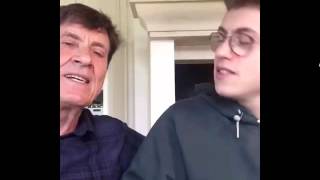 Gianni Morandi e suo figlio Tredici Pietro propsano IZI Tedua e tutta la Dark Polo Gang [upl. by Winna]