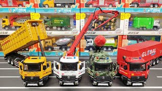 Metal Diecast Trucks Of Trailer Truck Concrete Pump Truck Military Truck Container Truck [upl. by Ennaehr]