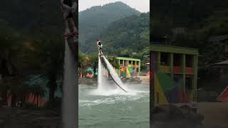 Flyboard montage  water jetpack water world this is to high shorts [upl. by Toffey]