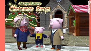 Escape Rooms Christmas Street Walkthrough NAKAYUBI  脱出ゲーム 攻略 [upl. by Thetes202]