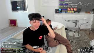 Ricegum Kisses Sara Rose in front of 50k viewers itsarawhatt [upl. by Stauffer]