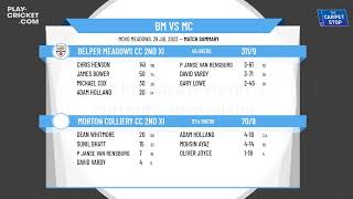 Derbyshire County CL  Chevin Homes Div 4 North  Belper Meadows 2nd XI v Morton Colliery 2nd XI [upl. by Lala]