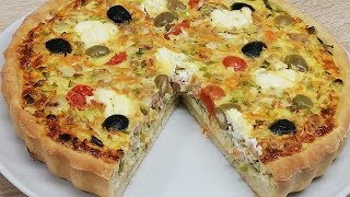 QUICHE LÉGÈRE AU THON TROP FACILE CUISINE RAPIDE ✔ [upl. by Rosella]