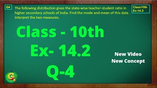 Ex 142 Q4 Class10  Statistics  Class10 Math  Class10 Ex 142 Q4  Green Board Classes [upl. by Vergos]