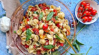 Caprese Pasta Salad  The Perfect Summertime Recipe [upl. by Raimondo]