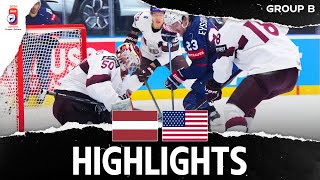 Highlights  Latvia vs USA  2024 MensWorlds [upl. by Kobe]