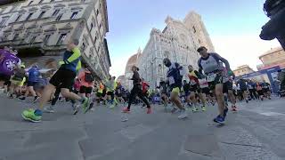 Firenze Maraton 2023  START  Panoramic view from 360 camera [upl. by Galateah]