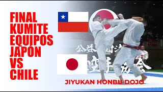 Final Team Kumite  Chile vs Japón  Funakoshi Gichin Cup 16th Karate World Championship Tournament [upl. by Erdda973]