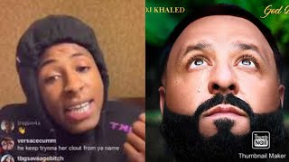 NBA YoungBoy Reacts To DJ Khaled Having Every Rapper On His New Album Except Him quotHe Dont Like Usquot [upl. by Day]