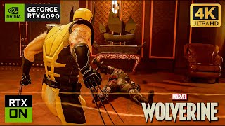 Marvels Wolverine Gameplay Full Fight Combat 4K Ultra HD Graphics RTX On [upl. by Osyth]