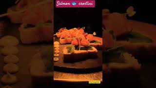 Salmon 🐟 🐟 crostini subscribe salmon newsong punjabi youtube reels viralvideo foodie [upl. by Ybroc]