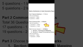 Marks distribution in Gate Geomatics Engineering GE paper [upl. by Sabine]