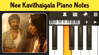 Nee Kavithaigala  Maragadha Naanayam  Beginner Piano Tutorial [upl. by Labors]