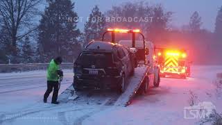 11192024 Mount Shasta CA  Major Winter Storm Begins Snow Plow Clearing I5 Spinout Aftermath [upl. by Armalla]