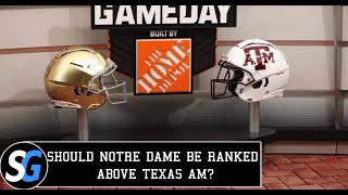 Will the College Football Playoff Rank Notre Dame Above Texas AampM [upl. by Evetta]