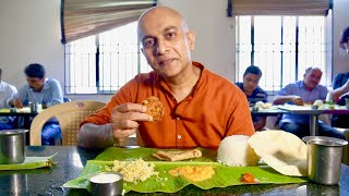 Exploring Authentic TamilBrahmin Vegetarian Banana Leaf Meal At Iyer Mess In BengaluruMalleshwaram [upl. by Hatokad]