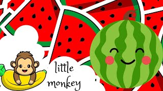 Watermelon Song  KIDS SONG  KIDS RHYMES  LittleMonkey creations [upl. by Conner]