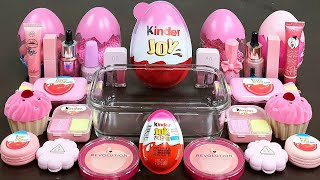 Pink Kinder Joy Slime Mixing Random Into Slime Satisfying Slime Video ASMR [upl. by Fredela]