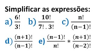 Simplificação de expressões fatorial [upl. by Ylrebma796]