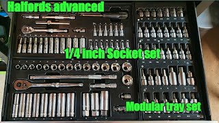 Halfords advanced 14 inch ratchet Socket set modular tray set review part 3 [upl. by Mosra]