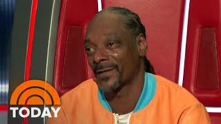 Snoop Dogg breaks down during elimination round of The Voice [upl. by Etnoval]