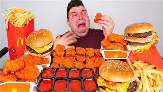 Trying McDonalds Spicy Chicken Nuggets For The First Time • MUKBANG [upl. by Gerge]