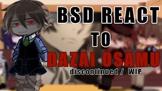 BUNGO STRAY DOGS REACT TO DAZAI OSAMU  WARNINGS IN VIDEO  SOUKOKU [upl. by Hagen]