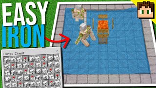 The EASY IRON FARM Minecraft Bedrock 121 Tutorial [upl. by Durer134]