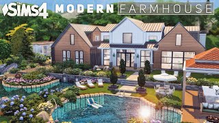 Large MODERN Farmhouse  Part 1  Exterior amp Landscape No CC the Sims 4  Stop Motion [upl. by Shirline326]