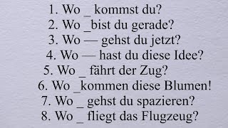 Wo  wohin  woher Dativ Akkusativ A1 A2 B1 [upl. by Older]