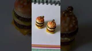 Hamburguesas listas para el antojo Food Foodie Fimo Sculpey Miniature Charm [upl. by Anaid929]